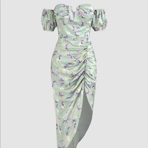 Cider green floral dress